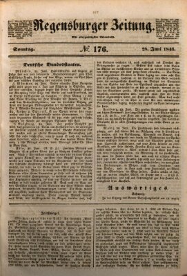 Regensburger Zeitung Sonntag 28. Juni 1846
