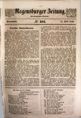 Regensburger Zeitung Samstag 25. Juli 1846