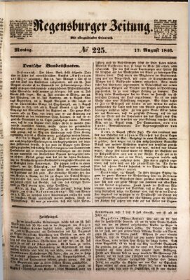 Regensburger Zeitung Montag 17. August 1846