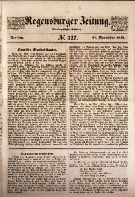 Regensburger Zeitung Freitag 27. November 1846