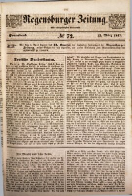 Regensburger Zeitung Samstag 13. März 1847