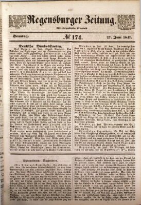 Regensburger Zeitung Sonntag 27. Juni 1847