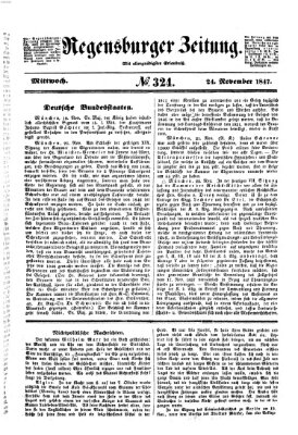 Regensburger Zeitung Mittwoch 24. November 1847