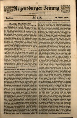 Regensburger Zeitung Freitag 28. April 1848