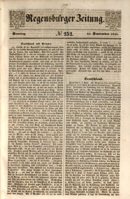 Regensburger Zeitung Sonntag 10. September 1848