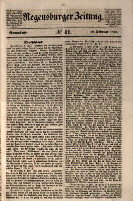 Regensburger Zeitung Samstag 10. Februar 1849