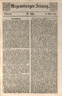 Regensburger Zeitung Mittwoch 13. Juni 1849