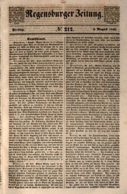 Regensburger Zeitung Freitag 3. August 1849
