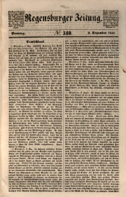 Regensburger Zeitung Sonntag 9. Dezember 1849