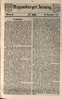 Regensburger Zeitung Mittwoch 26. Dezember 1849