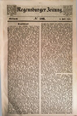 Regensburger Zeitung Mittwoch 3. Juli 1850
