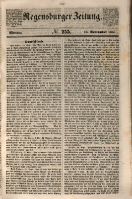 Regensburger Zeitung Montag 16. September 1850