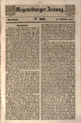 Regensburger Zeitung Samstag 19. Oktober 1850