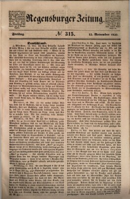 Regensburger Zeitung Freitag 15. November 1850