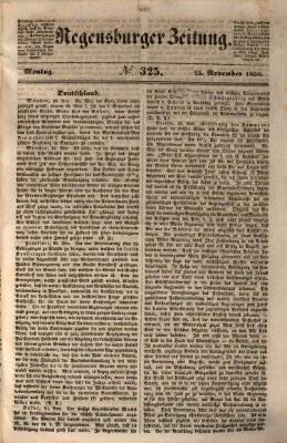 Regensburger Zeitung Montag 25. November 1850