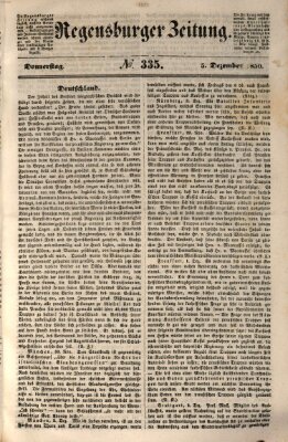 Regensburger Zeitung Donnerstag 5. Dezember 1850
