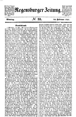 Regensburger Zeitung Montag 24. Februar 1851