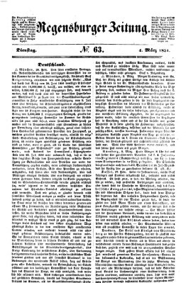Regensburger Zeitung Dienstag 4. März 1851