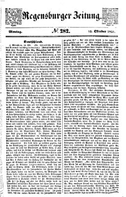 Regensburger Zeitung Montag 13. Oktober 1851