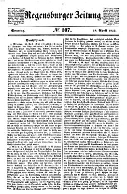 Regensburger Zeitung Sonntag 18. April 1852