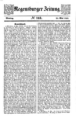Regensburger Zeitung Montag 24. Mai 1852