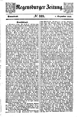 Regensburger Zeitung Samstag 4. Dezember 1852