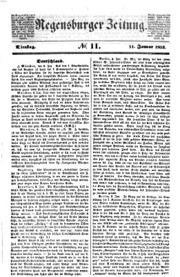 Regensburger Zeitung Dienstag 11. Januar 1853