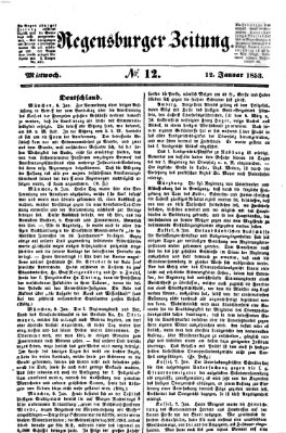 Regensburger Zeitung Mittwoch 12. Januar 1853