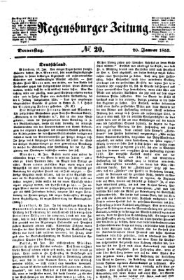Regensburger Zeitung Donnerstag 20. Januar 1853