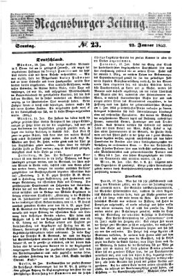 Regensburger Zeitung Sonntag 23. Januar 1853