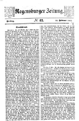 Regensburger Zeitung Freitag 11. Februar 1853
