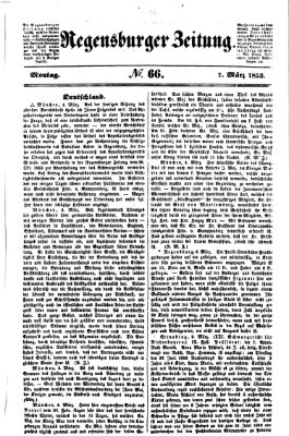 Regensburger Zeitung Montag 7. März 1853