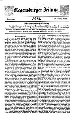 Regensburger Zeitung Sonntag 27. März 1853
