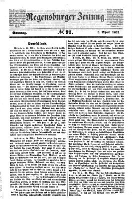 Regensburger Zeitung Sonntag 3. April 1853