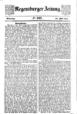 Regensburger Zeitung Sonntag 10. Juli 1853