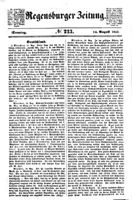Regensburger Zeitung Sonntag 14. August 1853