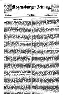 Regensburger Zeitung Freitag 26. August 1853