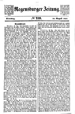 Regensburger Zeitung Dienstag 30. August 1853