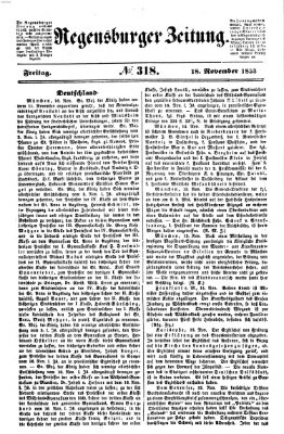 Regensburger Zeitung Freitag 18. November 1853