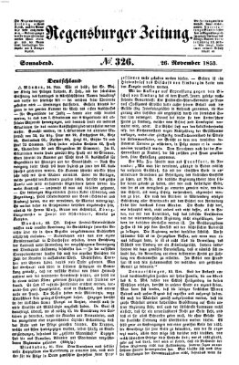 Regensburger Zeitung Samstag 26. November 1853