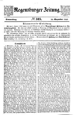 Regensburger Zeitung Donnerstag 15. Dezember 1853