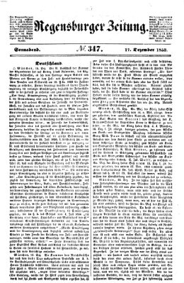 Regensburger Zeitung Samstag 17. Dezember 1853