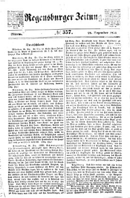 Regensburger Zeitung Mittwoch 28. Dezember 1853