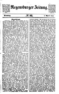 Regensburger Zeitung Sonntag 2. April 1854
