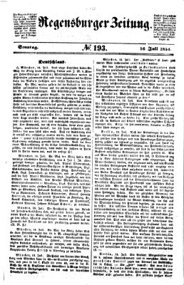 Regensburger Zeitung Sonntag 16. Juli 1854