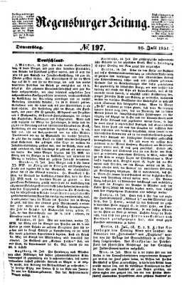 Regensburger Zeitung Donnerstag 20. Juli 1854