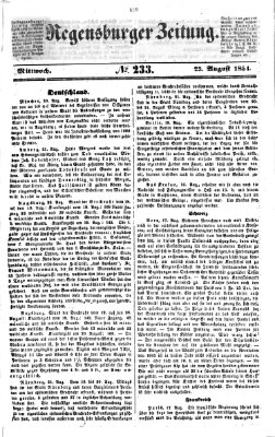 Regensburger Zeitung Mittwoch 23. August 1854