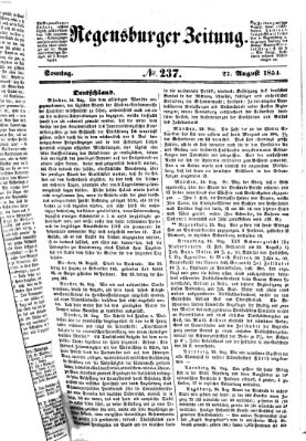 Regensburger Zeitung Sonntag 27. August 1854