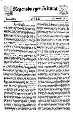 Regensburger Zeitung Donnerstag 31. August 1854