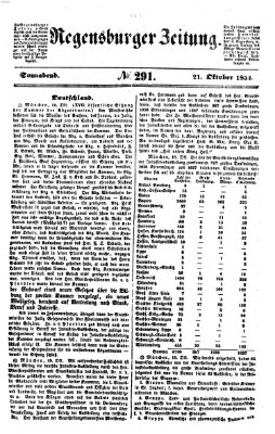 Regensburger Zeitung Samstag 21. Oktober 1854